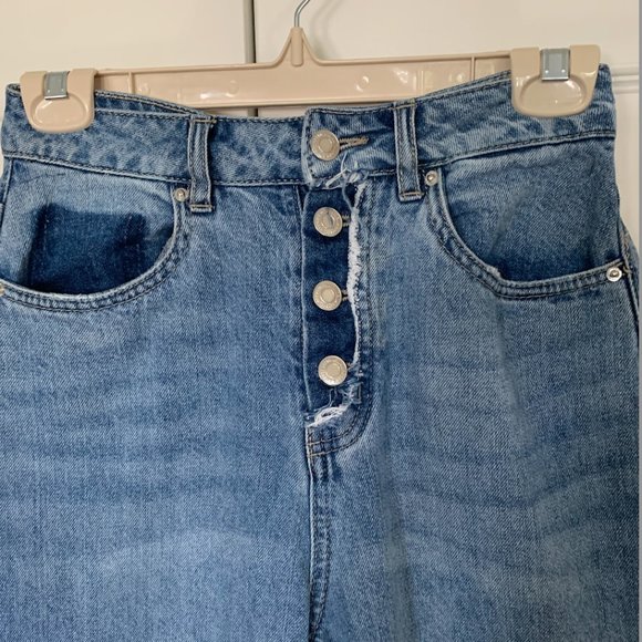 Kathy High Waist Wide Leg Crop Nonstretch Jeans 26 - Picture 2 of 6